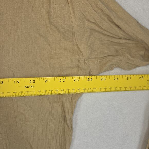 Vintage Urban Pipeline Mens Shirt XL Beige NWT Y2k Boho Beach Collared Grunge - Picture 6 of 14